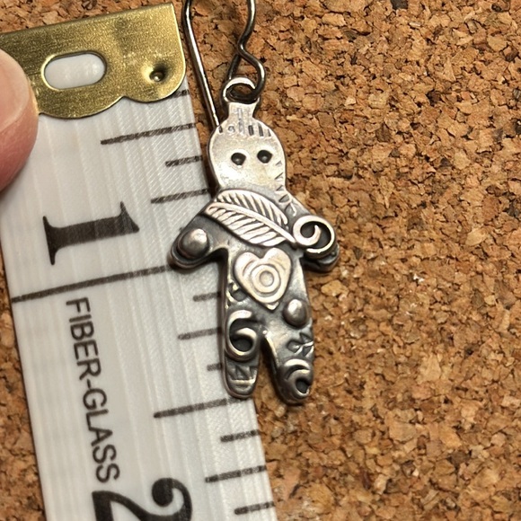 Sterling Gingerbread Earrings - Picture 3 of 7